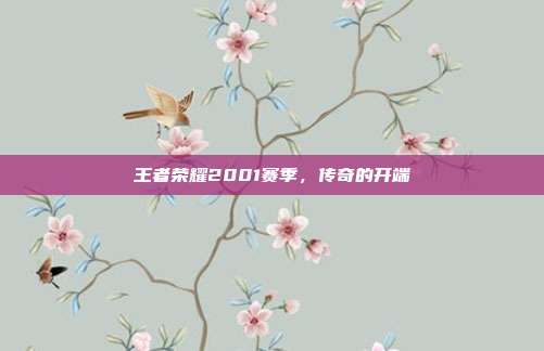王者荣耀2001赛季,传奇的开端