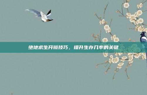 绝地求生开镜技巧,提升生存几率的关键
