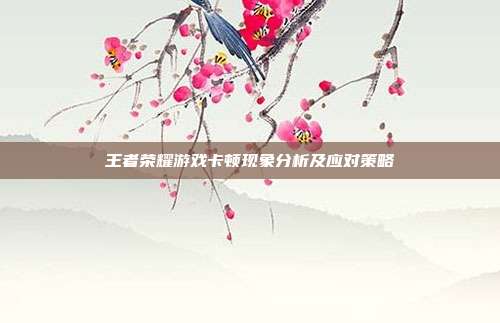 王者荣耀游戏卡顿现象分析及应对策略