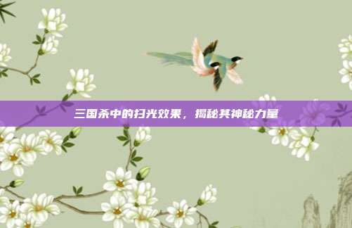 三国杀中的扫光效果,揭秘其神秘力量