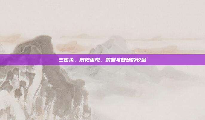 三国杀,历史重现,策略与智慧的较量
