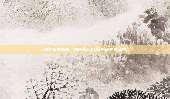 海外玩家指南,如何在CSGO平台享受游戏