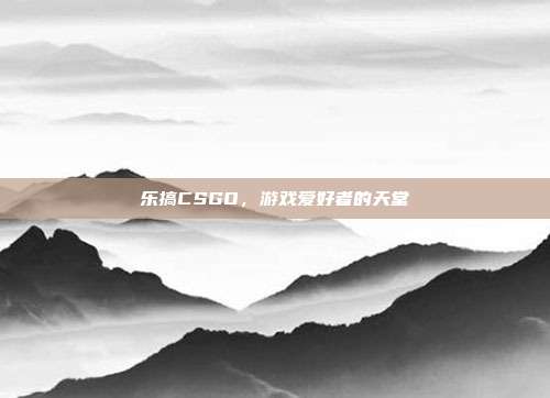 乐搞CSGO,游戏爱好者的天堂