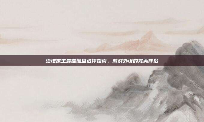 绝地求生最佳键盘选择指南,游戏外设的完美伴侣