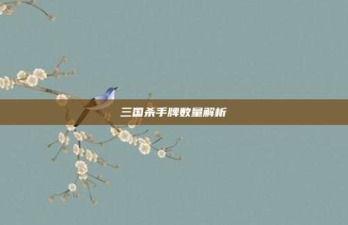 三国杀手牌数量解析