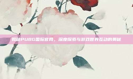 揭秘PUBG国际官网,深度探索与游戏世界互动的奥秘