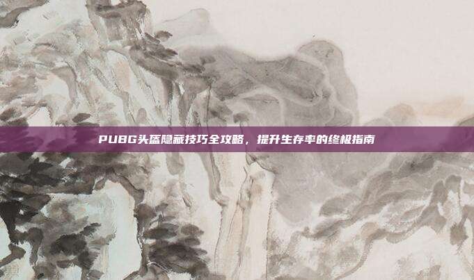 PUBG头盔隐藏技巧全攻略,提升生存率的终极指南