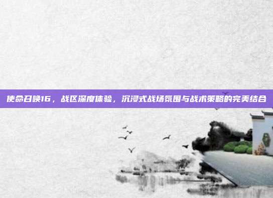 使命召唤16,战区深度体验,沉浸式战场氛围与战术策略的完美结合
