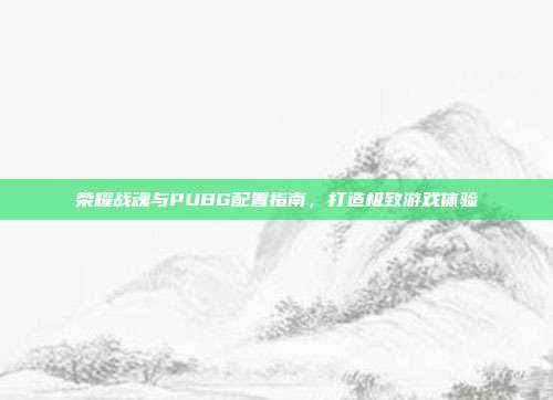 荣耀战魂与PUBG配置指南,打造极致游戏体验