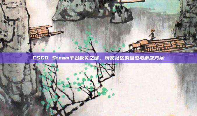 CSGO Steam平台缺失之谜,玩家社区的困惑与解决方案