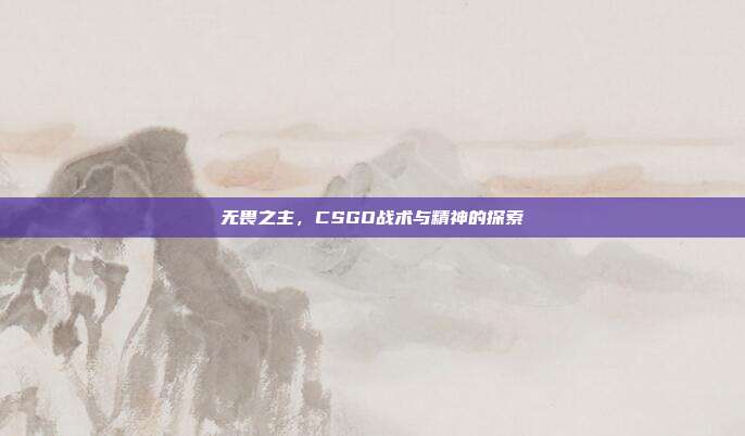 无畏之主,CSGO战术与精神的探索
