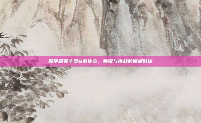 和平精英辛哥9杀传奇,荣耀与挑战的巅峰对决