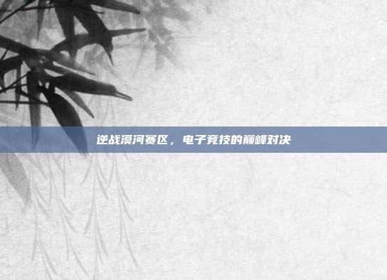 逆战漠河赛区,电子竞技的巅峰对决
