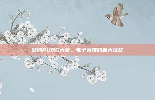 欧洲PUBG大赛,电子竞技的盛大狂欢
