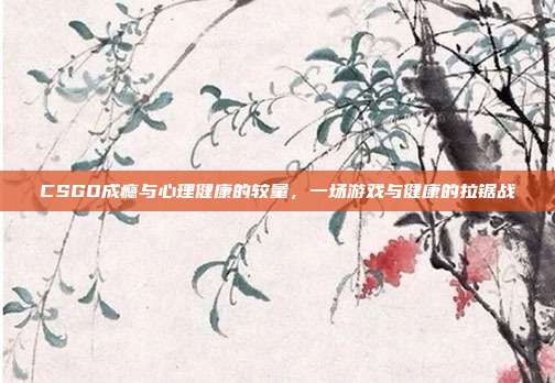 CSGO成瘾与心理健康的较量,一场游戏与健康的拉锯战