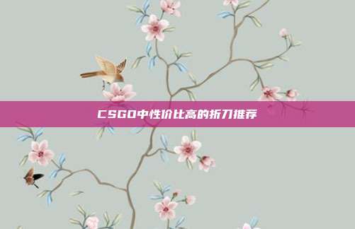 CSGO中性价比高的折刀推荐