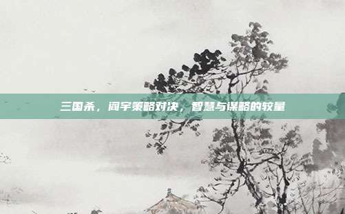 三国杀,阎宇策略对决,智慧与谋略的较量
