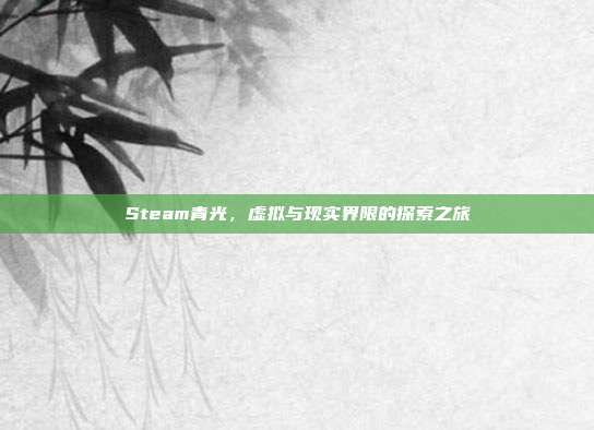 Steam青光,虚拟与现实界限的探索之旅