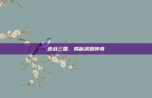 逆战三国,揭秘武器传奇