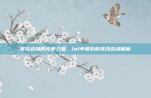 掌控战场的无形力量,lol中锤石的无线战术解析