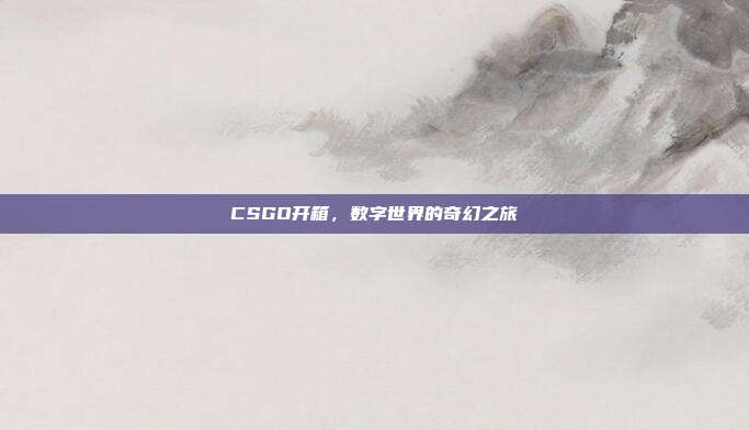 CSGO开箱,数字世界的奇幻之旅