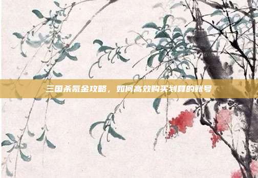 三国杀氪金攻略,如何高效购买划算的账号