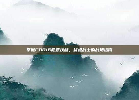 掌握COD16隐藏技能,终极战士的战场指南