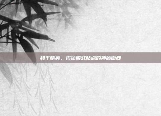 和平精英,揭秘游戏站点的神秘面纱