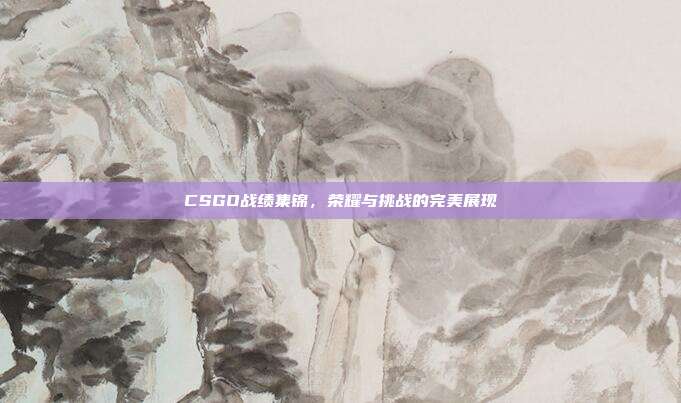 CSGO战绩集锦,荣耀与挑战的完美展现