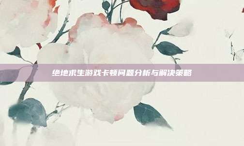 绝地求生游戏卡顿问题分析与解决策略