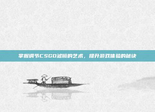 掌握调节CSGO滤镜的艺术,提升游戏体验的秘诀
