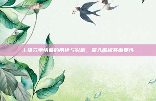 上级元素结晶的用途与影响,深入解析其重要性