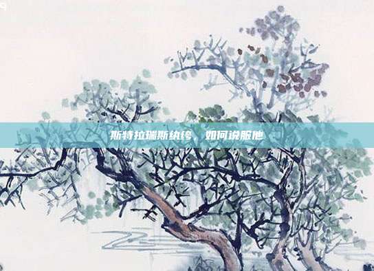 斯特拉瑞斯纨绔,如何说服他
