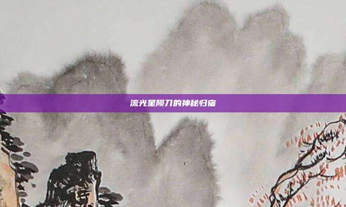 流光星陨刀的神秘归宿