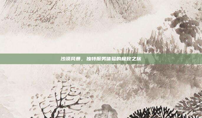 沙漠风暴,独特服务体验的极致之旅