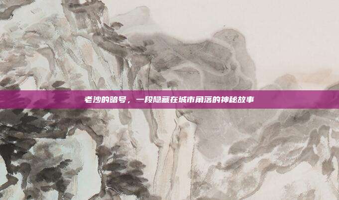 老沙的暗号,一段隐藏在城市角落的神秘故事