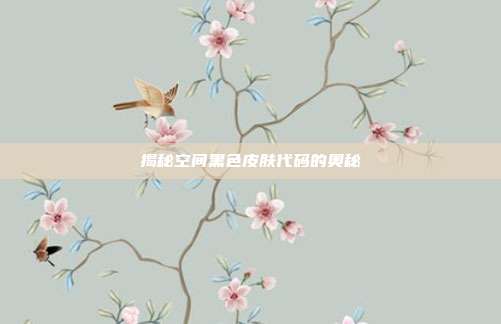 揭秘空间黑色皮肤代码的奥秘