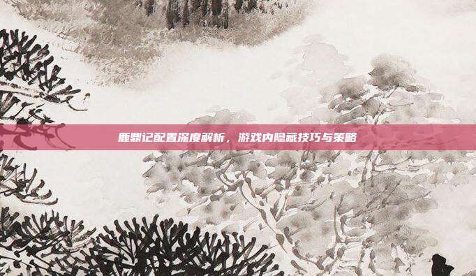鹿鼎记配置深度解析,游戏内隐藏技巧与策略