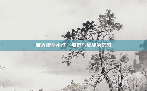 暮光堡垒小怪,探索与挑战的乐园