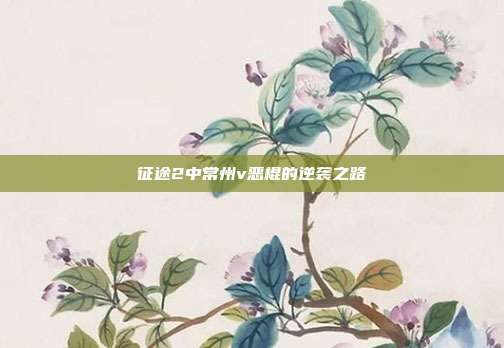 征途2中常州v恶棍的逆袭之路