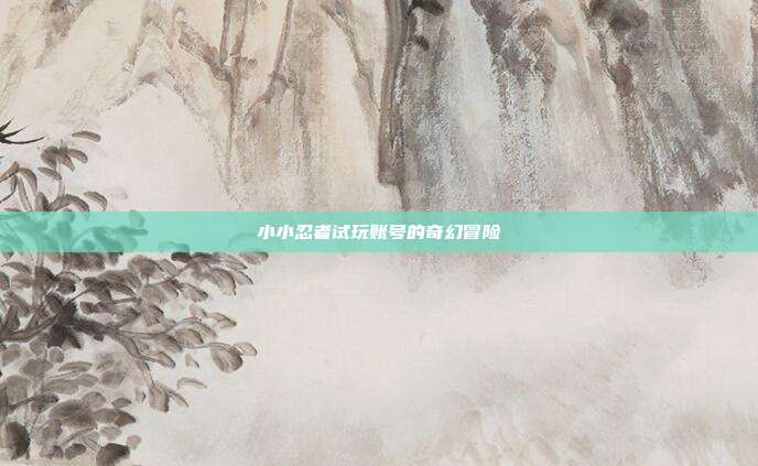 小小忍者试玩账号的奇幻冒险