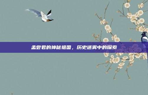 孟尝君的神秘祖国,历史迷雾中的探索