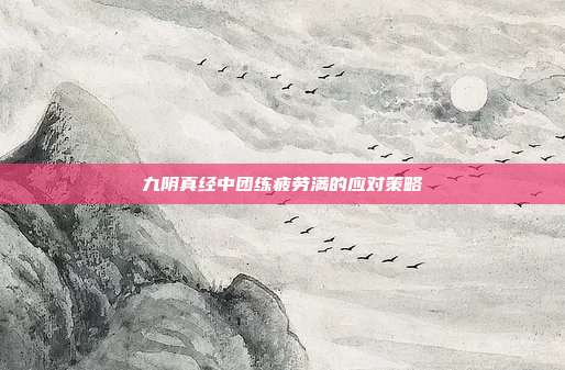 九阴真经中团练疲劳满的应对策略