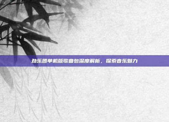 劲乐团单机版歌曲包深度解析,探索音乐魅力