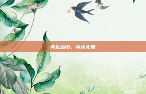青瓦遮阳,风雨无阻