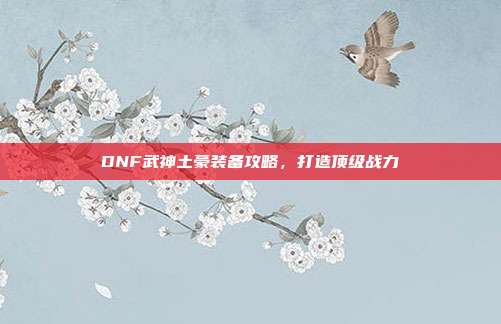 DNF武神土豪装备攻略,打造顶级战力