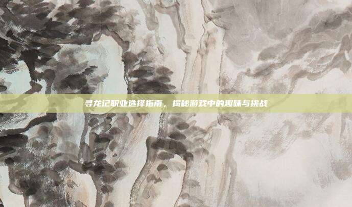 寻龙记职业选择指南,揭秘游戏中的趣味与挑战