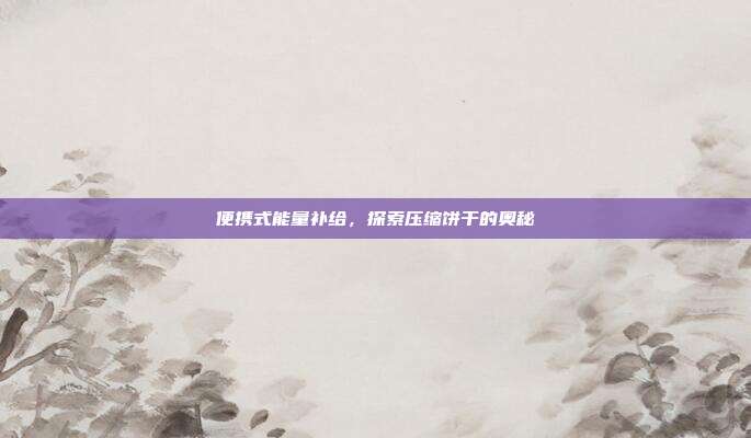 便携式能量补给,探索压缩饼干的奥秘