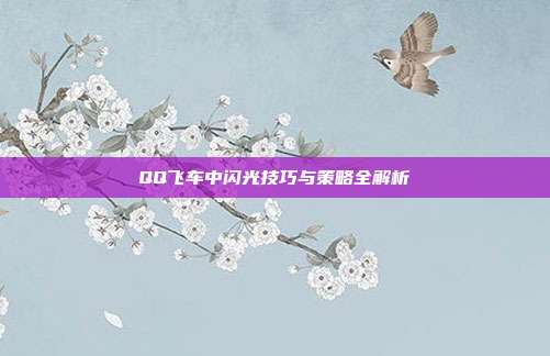 QQ飞车中闪光技巧与策略全解析