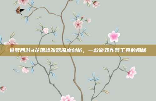 造梦西游3花落修改器深度剖析,一款游戏作弊工具的揭秘